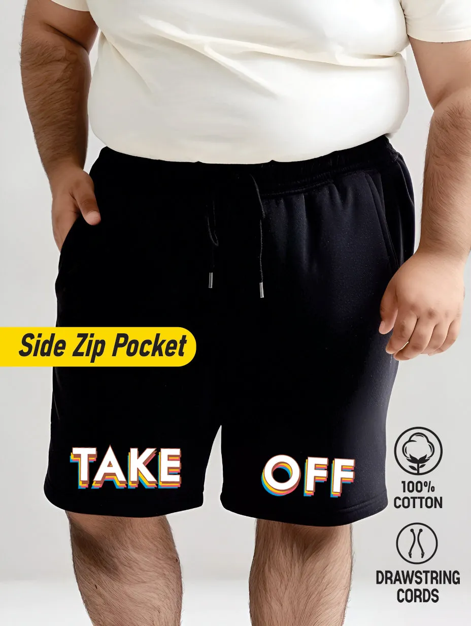 Take off Cotton Plus Size Shorts