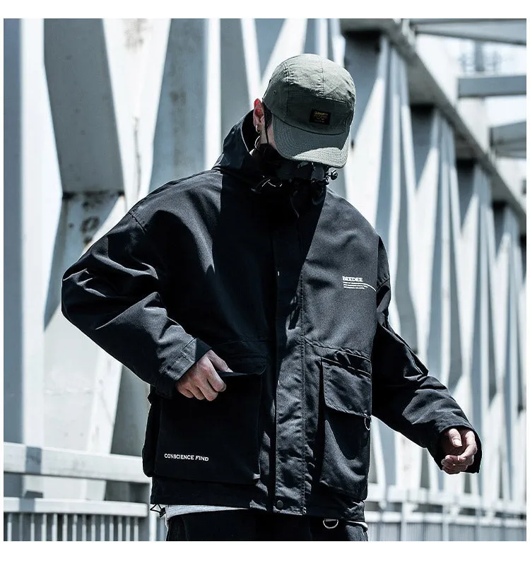 WLS Oversized Multi-Pocket Lightweight Cargo Jacket