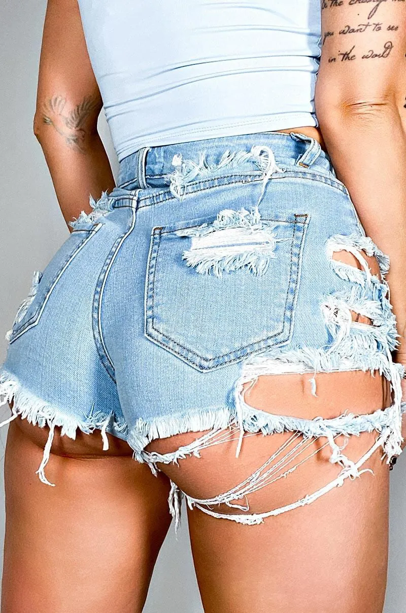 Women's Jean Ripped Shorts