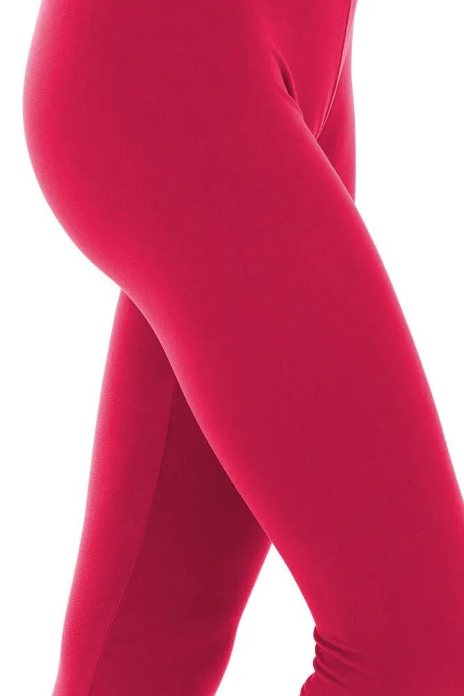 Women's PLUS Solid Color Buttery Soft Cropped Capri Leggings